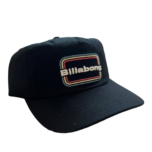 NWT Billabong Men’s Black Daily Snapback Hat Retro Logo - Picture 3 of 7